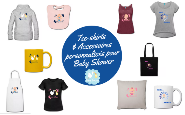 Tee-shirt s& Accessoires personnalisés pour Baby Shower